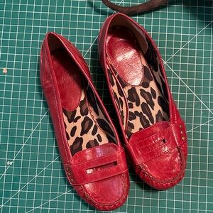 Women’s Cloudwalker Katie Red Leather Penny Loafers